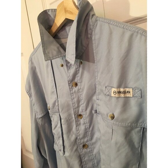 MAGELLAN OUTDOORS MEN’S Sz 2XL VENTED SHIRT BLUE - Picture 1 of 8